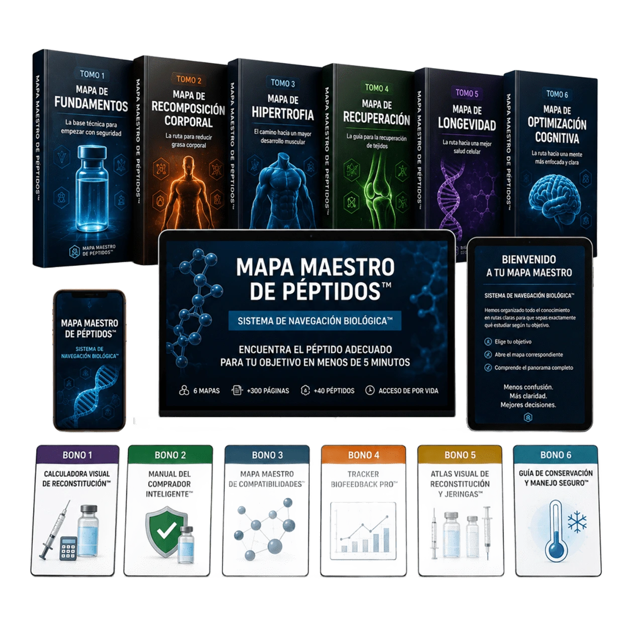 MAPA MAESTRO DE PEPTIDOS + 6 BONOS